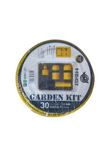 Bahçe Hortumu 30 Mt 1/2 - 12,5 Mm Jak Setli Hegi