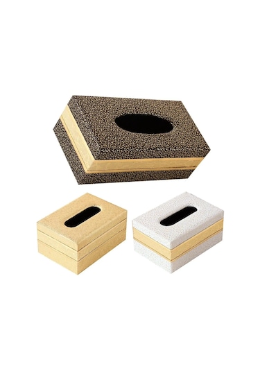 Beyaz Orta-s/m/l Suni Deri Doku Kutusu Kutu Konteyner Ev Araba Doku Kutusu Saklama Kutusu El Restoran Kağıt Tutucu Masa Dekorasyon