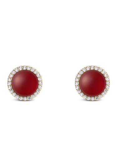 Audrey Earrings Red Agathe Gold Gold