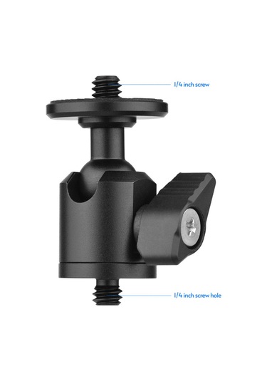 Reedark Mini Balbaşlı Adaptör Kamera Tripod Alüminyum Alaşımlı 1/4 İnç Vida Bağlantısı İle 1/4 İnç Vida Konnektörü