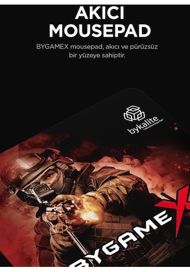 Rampage Bygamex K2 Süper 3lü Oyuncu Mouse Pad + Mouse + Klavye Set