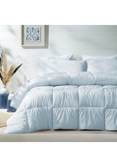 Yataş Bedding Macaron Çift Kişilik Yorgan - Yastık Set - Mavi