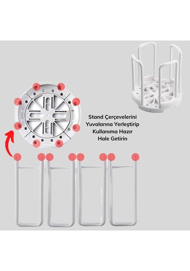 Tabak Bardak Kase Standı Bulaşık Kurutma Tutucu Mutfak Düzenleyic Çok Renkli