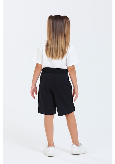 Kız Çocuk Beli İpli Okul Kaşkorse Şort Etek G2025-1 Lacivert