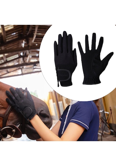 Homyl At Binme Eldivenleri Bisiklet Bahçecilik Egzersiz Büyük Siyah