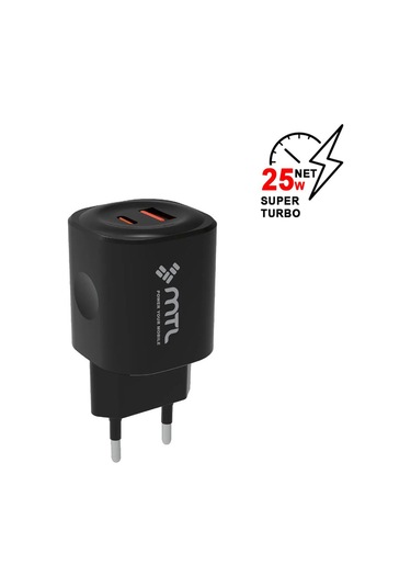 Samsung Galaxy A05s Uyumlu Pd Type-c To Type-c Ve Usb Çift Giriş 25w Şarj Seti Mt-a1725