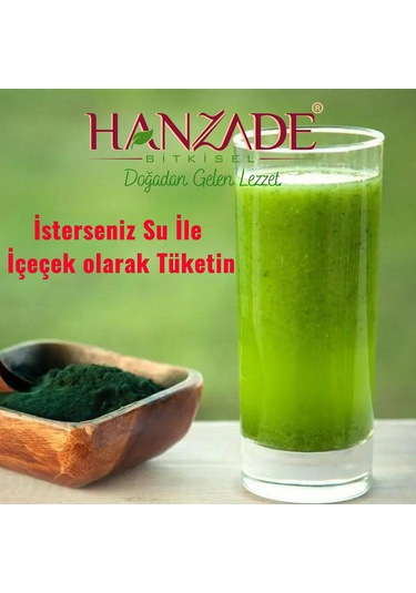 Hanzade Bitkisel Yenilebilir Spirulina Yosun Tozu 25 G