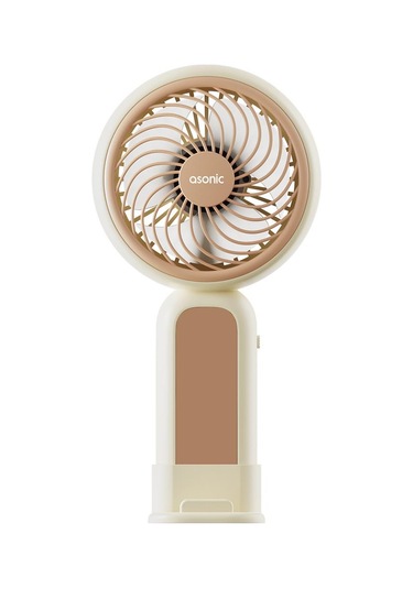 Asonic Afn21 Krem 250mah Dahili Pil Elde Taşınabilir Masaüstü Usb Fan Şarjlı Type-c Şarj 1 Adet