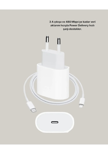 iPhone iPad Uyumlu 20w Güvenli Usb-c Hızlı Şarj Adaptörü