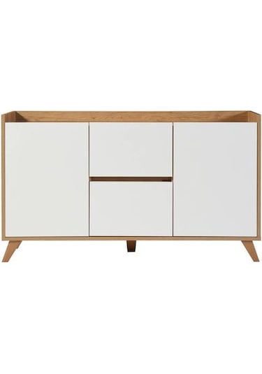 Just Home Vera Konsol - Beyaz / Sepet - 140 Cm Beyaz / Sepet