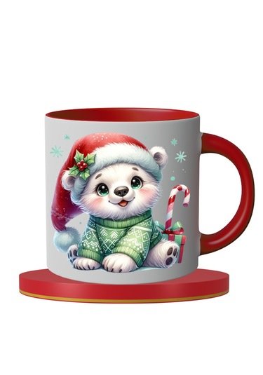 Sevimli Kedi Temalı Yılbaşı Kupa