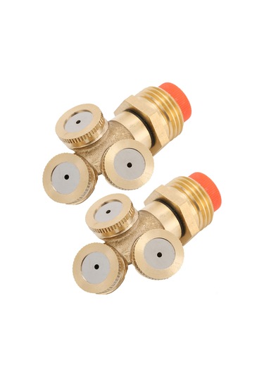 Shineyee 2 Adet Bakır Tarım Sulama Aleti: 3 Ağızlı Yüksek Basınçlı Filtreli Sprey Başlığı - Bahçe, Çiçek, Sebze İçin