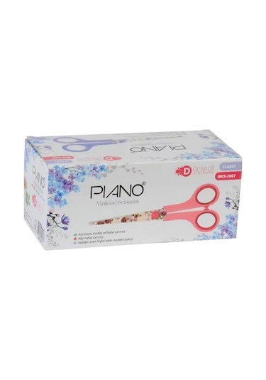 Piano Ofis Makası Desenli 8.5 Mks-2009 21cm - 4 Adet