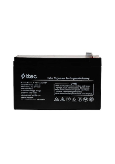 Ttec Base 12v 7ah Bakımsız Kuru Akü - -popvitrin Ttec