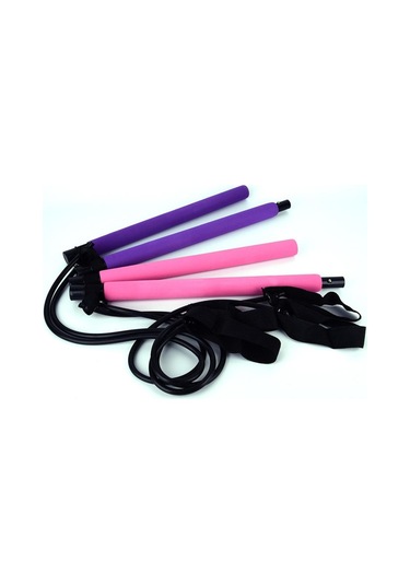 Suntek Portatif Pilates Bar Ayarlanabilir Egzersiz Çubuğu Mor