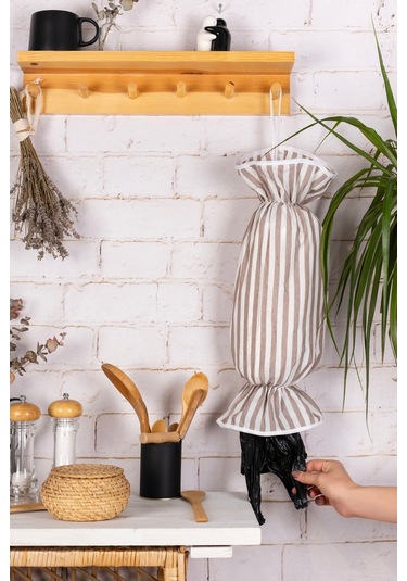 2'li Mutfak Seti Çok Amaçlı Organizer Düzenleyici Poşetlik Ve Pilav Demleme Örtüsü Takımı Gri Zincir Siyah