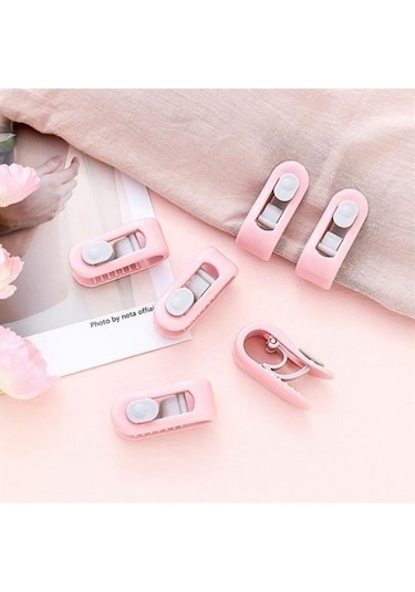 Ams Net 4 Adet İğnesiz Yorgan Çarşaf Ve Perde Tutucu Sabitleyici Kaydırmaz Örtü Düzenleyici Klips Çok Renkli