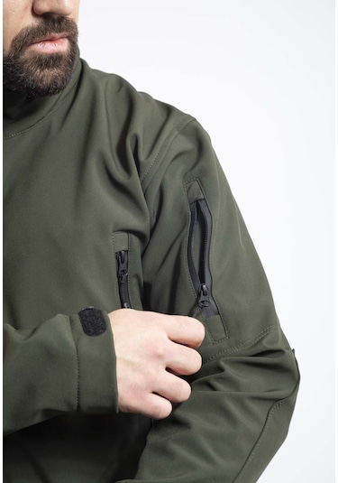 Vav Wear Tactical Outdoor Softshell Erkek Mont Shellht04 Haki