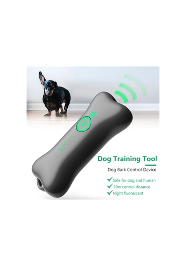 D9 Anti Havlama Cihazı Köpek Havlama Kontrolü Davranış Eğitimi Su Geçirmez Şarj Edilebilir Araç Küçü-gri