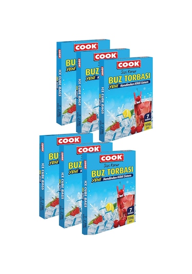 Cook Kendinden Kilitli Sistem Buz Torbası 7'li 6 Paket