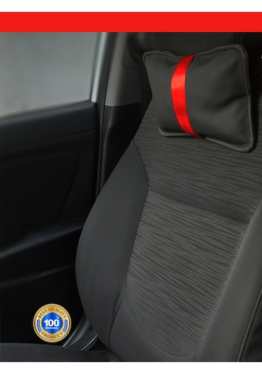 Volkswagen Scirocco Uyumlu Oto Koltuk ,araba Boyun Yastığı Mavi Şerit 2 Adet Siyah