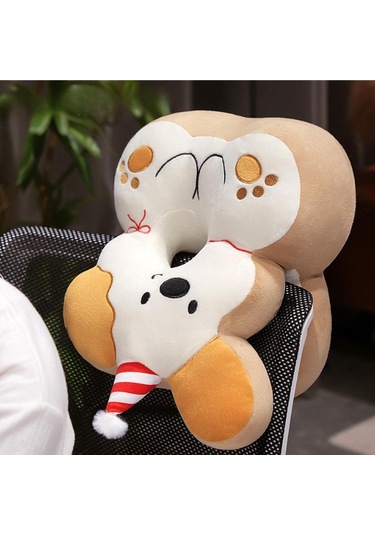 Homyl Ofis Masası Yastık Seyahat Yatak Odası Kanepe Için Çok Sarı Kulak Battaniye Yok