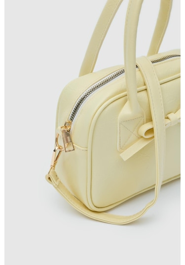 Shule Bags Perfect Kurdele Detaylı El Ve Çapraz Çanta Sarı Sarı