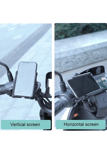 Ebitda Döndürülebilir Pvc Motosiklet-bisiklet Gidon Montajlı Telefon Tutucu Siyah Siyah