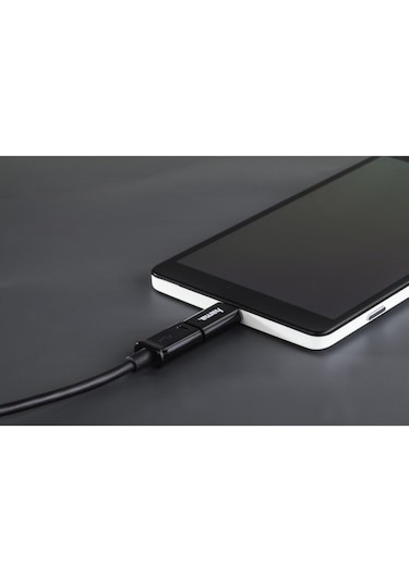 Adaptör, Micro Usb Soket- Usb -c Fiş, Siyah