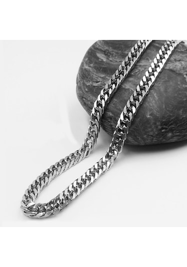 Chavin Gri 60 Cm. 10 Mm. Gürmet Erkek Çelik Zincir Dm93 (478254997)