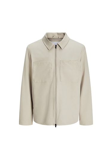 Jack & Jones Erkek Gömlek Yaka Ceket - Perfect - 12270677 Moonbeam Çok Renkli