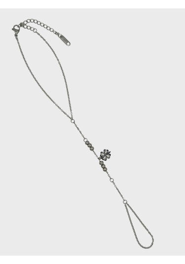 Arnes Jewelry Çelik Dorikalı Yoncalı Şahmeran Bileklik Ar580nes Silver