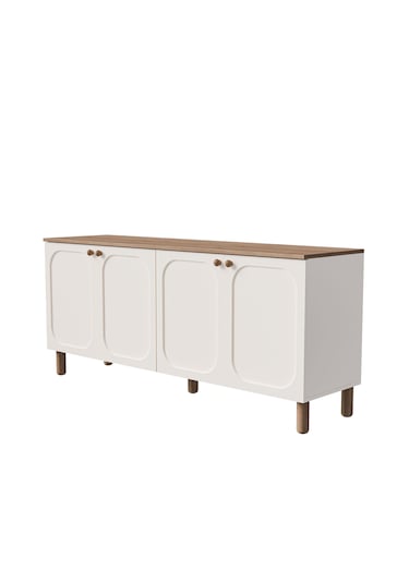 1700 Monza 180 Cm Membran Mdf Kapaklı Bohem Konsol Sepet-beyaz