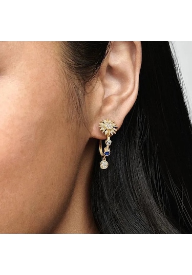 Flybuy Zirkonlu Ve Şık Püskül Oksitlenmiş Küpeler: Kaplamalı Gümüş Gold Doğal Yj Gold