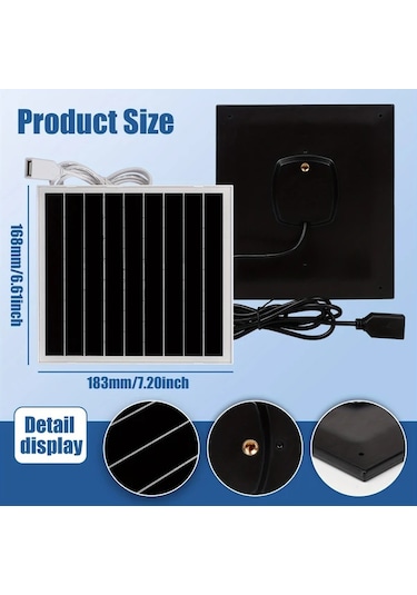 Xuweiwei 22 Verimli 5w Tasinabilir Siyah Günes Paneli Usb C Micro Usb Hizli Sarj Kamp Yürüyüs Acil Durum