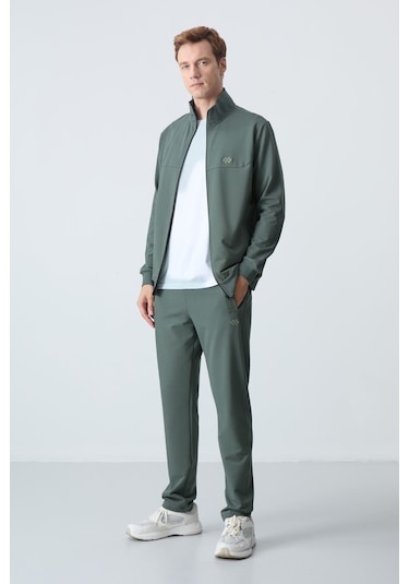 Tommy Life Haki Pamuklu Kalın Yumuşak Dokulu Comfort Fit Basic Erkek Eşofman Takım - 85260 Haki