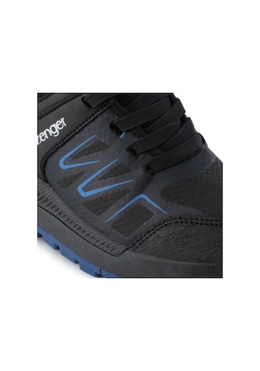 Slazenger KENTON I Çocuk Cırt Cırtlı Siyah / Saks Mavi Bot