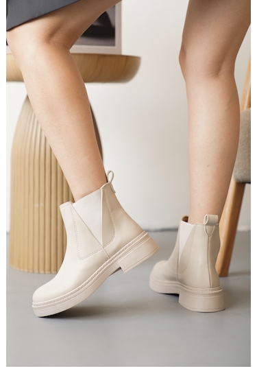 D0646 Soğuk Geçirmez Kışlık Kadın Bot & Bootie Nut