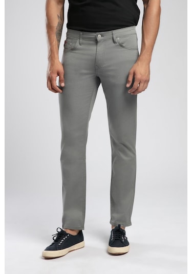 Lee Cooper Jagger Normal Bel Dar Kesim Düz Paça Gri Erkek Pantolon-19664 Gri