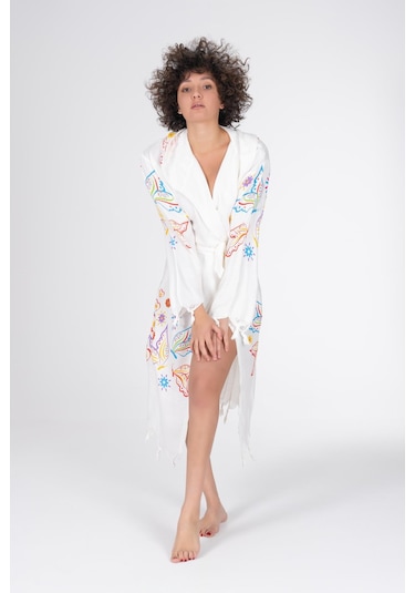Varol Baskılı Bambu Peştemal Sabahlık Bornoz Butterfly-m Butterfly Diğer