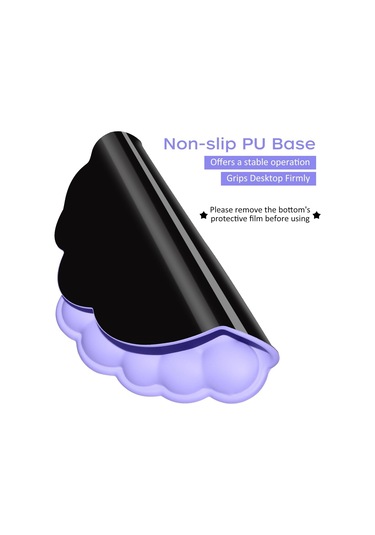 Ev Ofis İçin Deri Bilek Destekli, Hafızalı Köpüklü Bulut Şekilli Bilek Destekli, Kaymaz Pu Tabanlı Mouse Pad