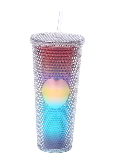 Suofeng 710ml Büyük Kapasiteli Plastik Suluk, Topuz Desenli, Şeffaf Renk Seçenekleri, Korkuluk Ve Pipetli, Dürtüye Dayanıklı, Isıya Dayanıklı Diğer