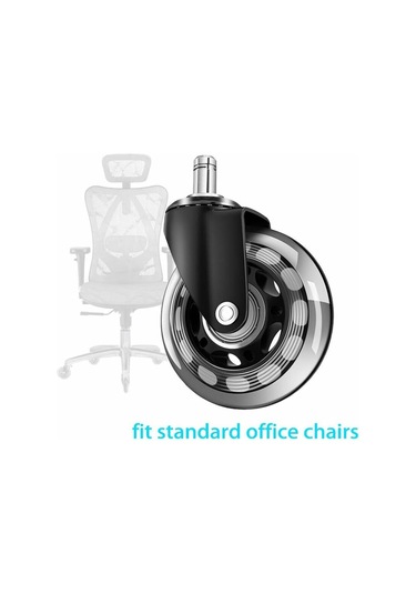 Mufunye Vidalı Ofis Koltuğu Tekeri, Ofis Koltuğu Ayak Tekeri, 360 Sessiz Döner Teker, Mobilya Tekerleri, Üniversal Oyun Koltuğu Tekeri 65mm, 11x22mm -