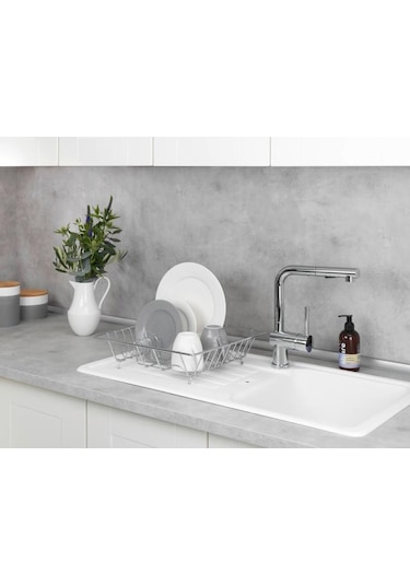 Wenko Bulaşılık Metal 35 X 9 X 35 Cm, Gümüş