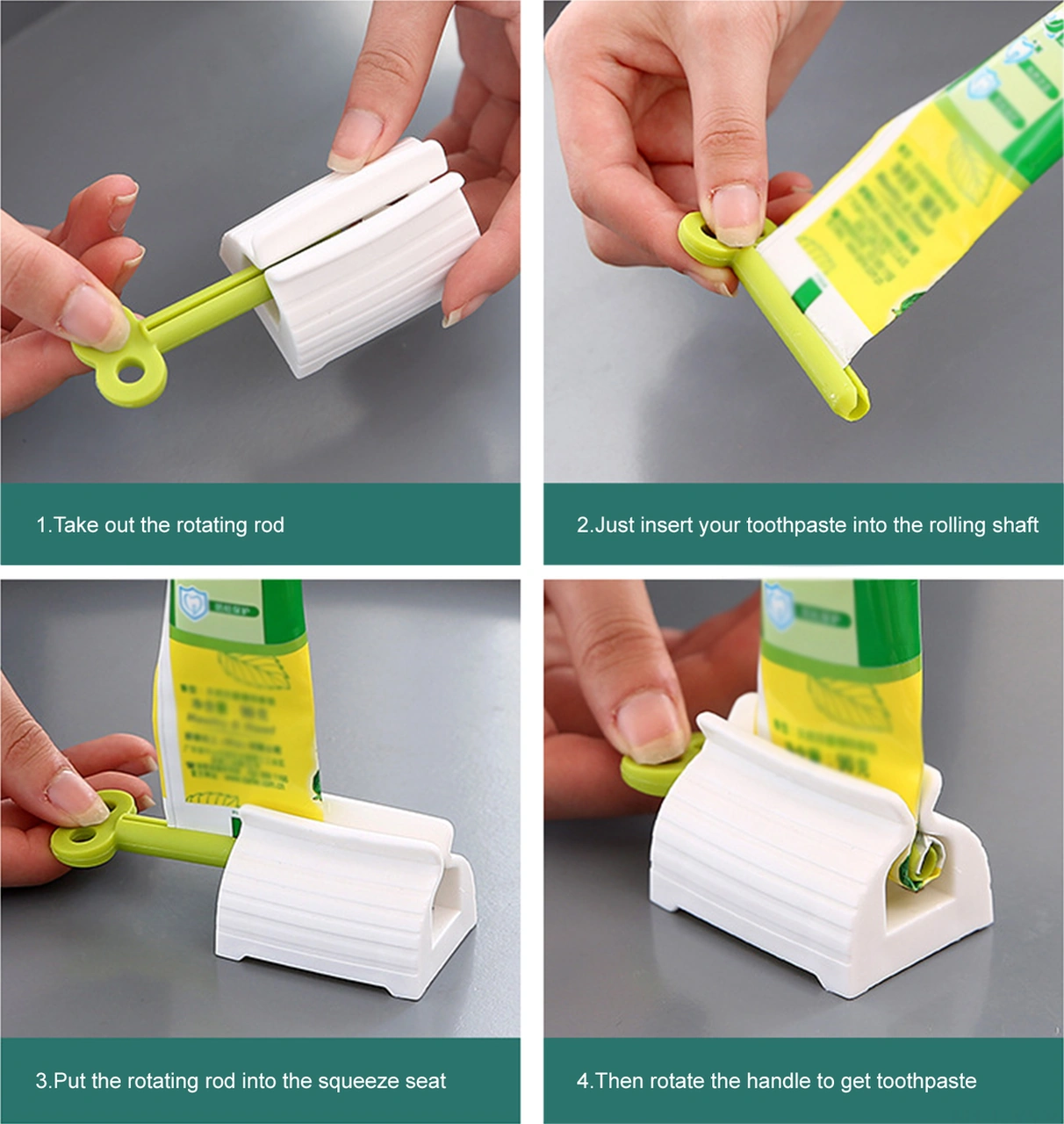 Yaleker 3 Adet Mavi Dikey Manuel Diş Macunu Sıkıcı - Abs Malzeme, Kaymaz Altlık, Krem Ve Krem Tüpü İçin Uygun Mavi 3