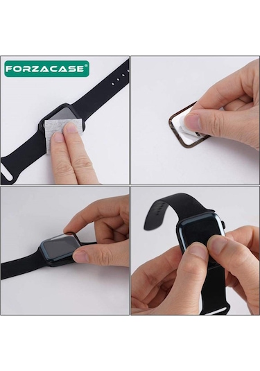 Forzacase Apple Watch 11 46mm İle Uyumlu Çerçeveli Tam Kaplayan 3d Pet Ekran Koruyucu Film - Fc016