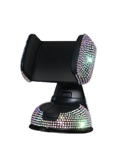 Telefon Desteği 360 Derece Döndürülebilir Süs Elmaslı Araba Gösterge Paneli Cep Telefonu Çok Renkli