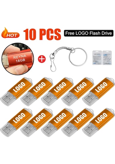 10 Adet/grup Usb 2.0 Flash Sürücü 64 Gb 128 Gb Kalem Sürücü 16 Gb Pendrive 32 Orange 2.0 64gb Diğer