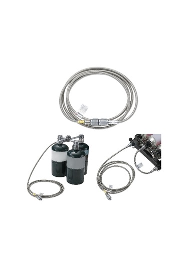 Dolıty Propan Adaptörü Hortum Bağlantısı Evrensel 2 Metre Gri