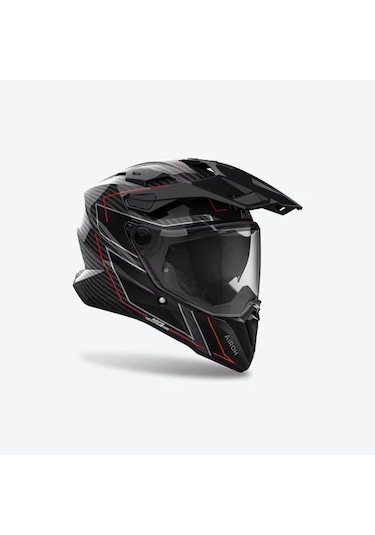 Airoh Commander 2 Carbon Stylish Motosiklet Kaskı Carbon - Kırmızı